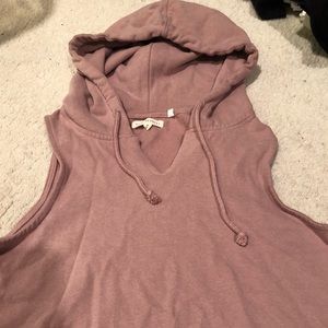 PacSun Mauve-Colored Sleeveless Hoodie